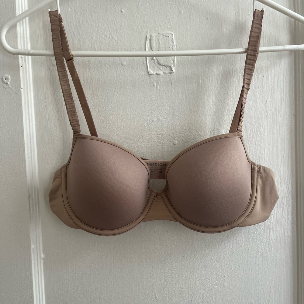 ThirdLove T-Shirt Bra, 24/7 Classic, size 34B 1/2, smooth taupe